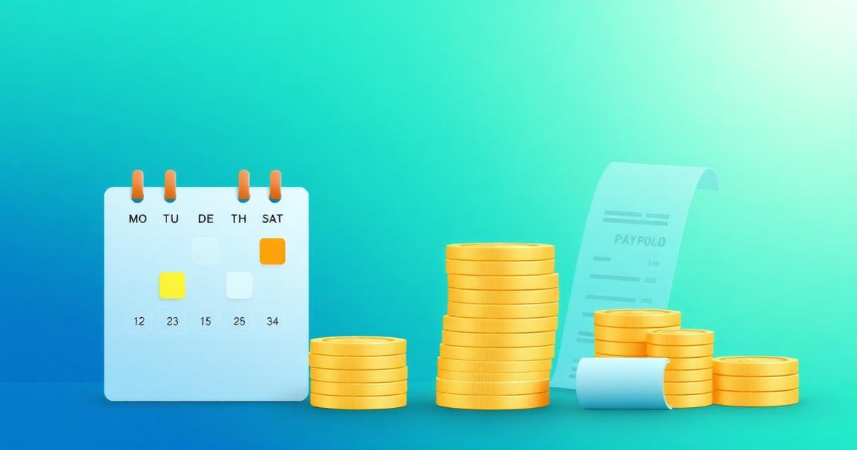 Calendario con dos meses destacados junto a monedas de euro y una nómina ilustrando las pagas extra y el prorrateo en 2026