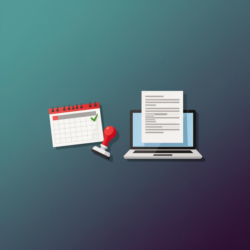 Renovar la demanda de empleo en 2026: calendario con la fecha del DARDE y portátil sellando el paro online